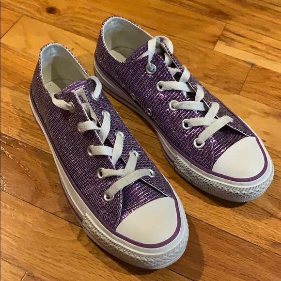 purple sparkly converse